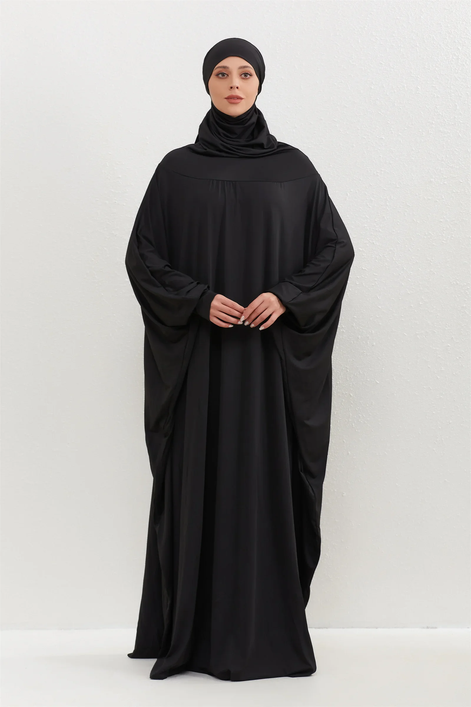 Hooded Muslim Prayer Abaya Dress S6c5e782a2d6f404b9ec0a949b61e67d7o