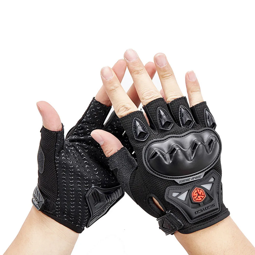 

Motorcycle Rider Gloves Off-road Equipment For Men Durable Riding Racing Gloves Motocross Protection Half-finger Gloves