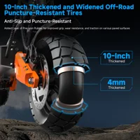 Trottinette électrique AOVOPRO G67 1200W, capacité de la batterie 48V13.5AH, autonomie de 35-50KM, trottinette électrique tout-terrain, pneus gonflables de 10 pouces 2