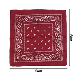 Chic Wine Red Hip Hop Square Scarf and Band Accessory - 1pc (Wine Red)