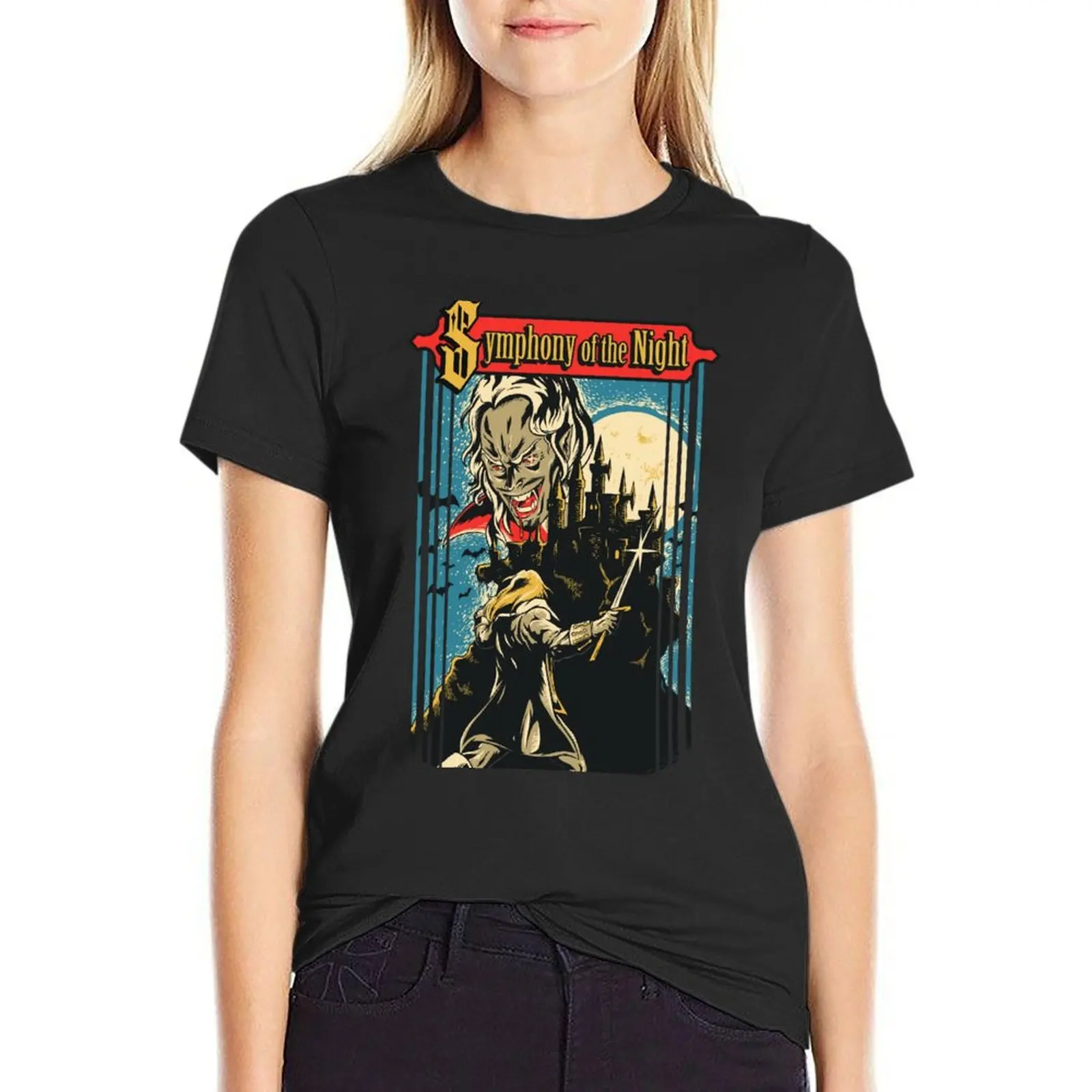 Symphony Of The Night T-Shirt Abbigliamento Primaverile Donna 2024 Abbigliamento Donna Magliette In Cotone Donna