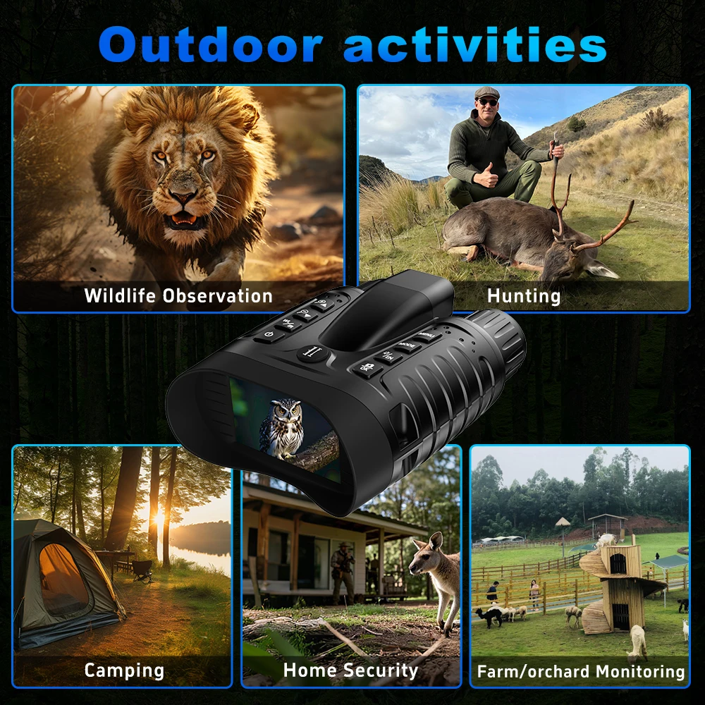 Rangefinder Built-in 3.2 Inch Big Screen 4K Digital Night Vision Binoculars Infr