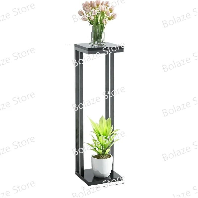 

Iron Floor Frame Flower Double-layer Structure Thickened Steel Pipe Frame Plant, Simple Modern Plant Frame