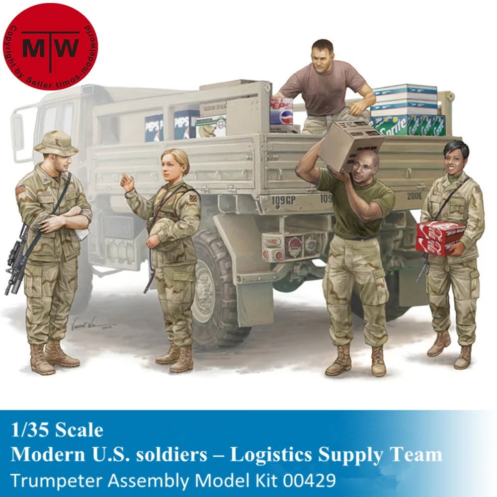 

Trumpeter масштаб 00429, масштаб 1/35, современные солдаты США, поставка команды, Военные солдаты, сборные модели, наборы
