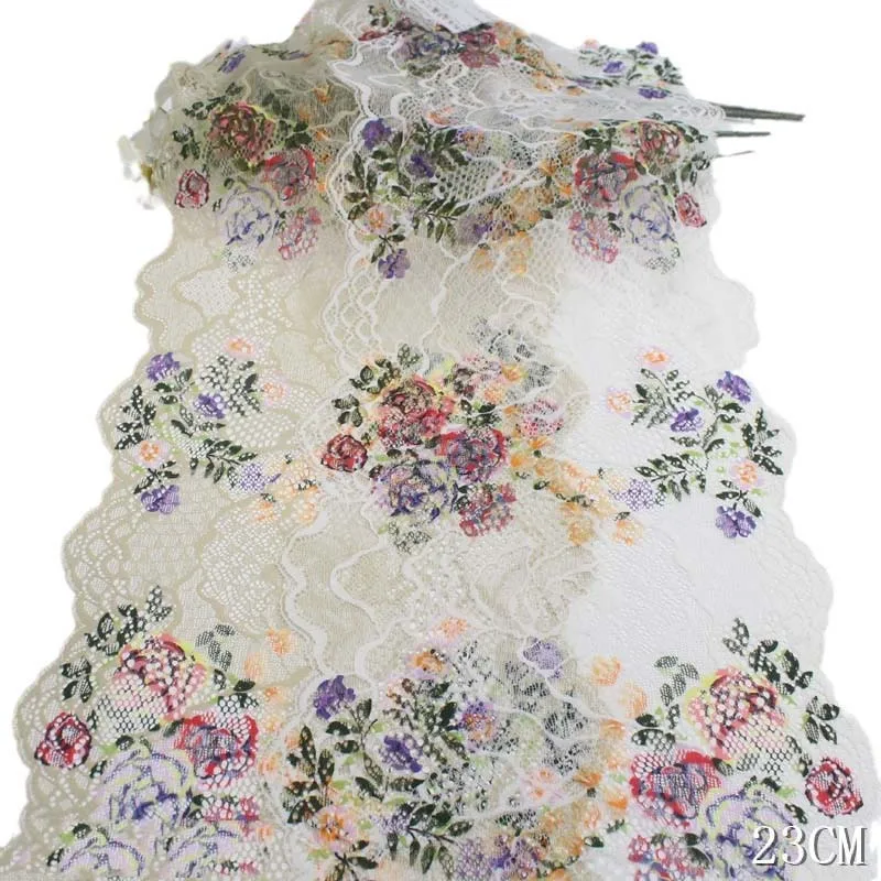 

50Yards Skin White Elastic Stretch Lace For Clothing Accessories Dress Sewing Applique Costume Lace Fabric