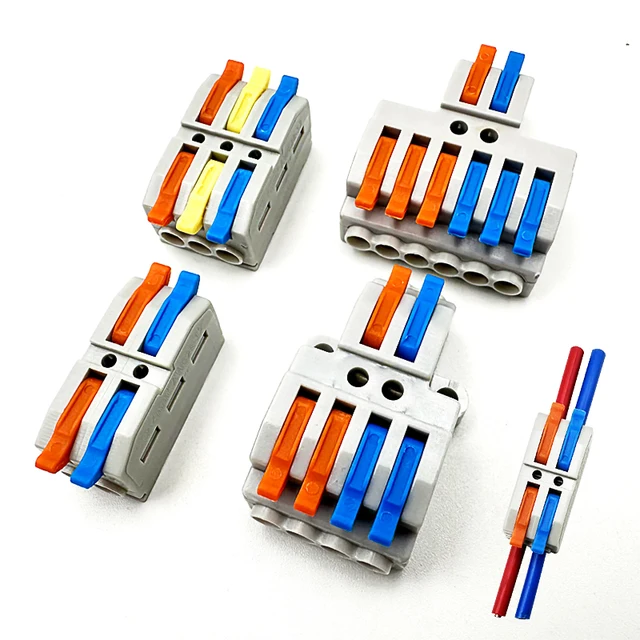 ขั้วต่อตัวนําสายเคเบิลเร็วขนาดเล็ก, รูลวด 2/3 บิตขนาดกะทัดรัดสากล, 2 ใน 4 ออก 6 ออกโมดูลเทอร์มินัลสายไฟอย่างรวดเร็ว 1