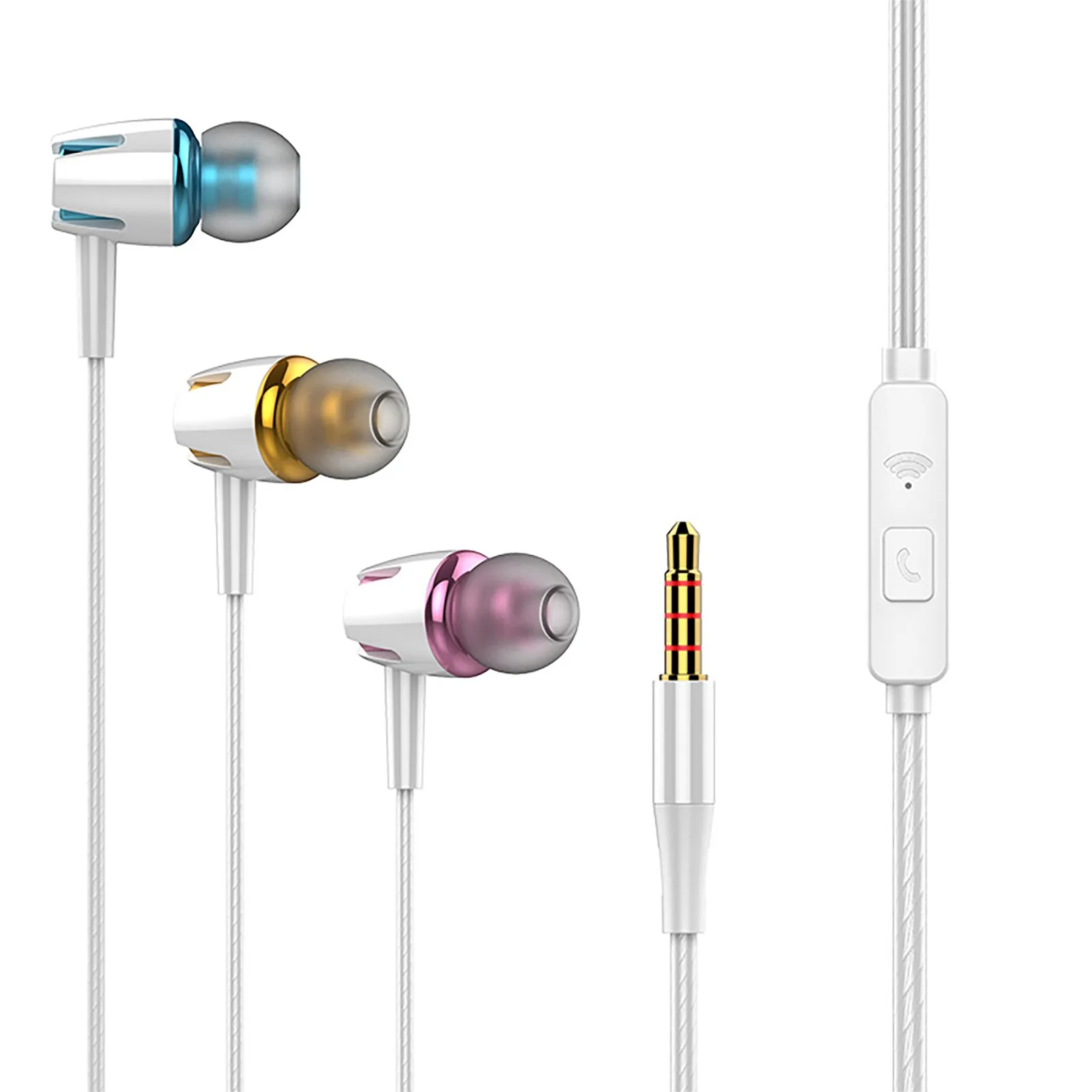 3.5mm Wired Headphones With Microphone For Laptop Earphones In Ear Headphones With Microphone Wired Earbuds For Phones Samsung