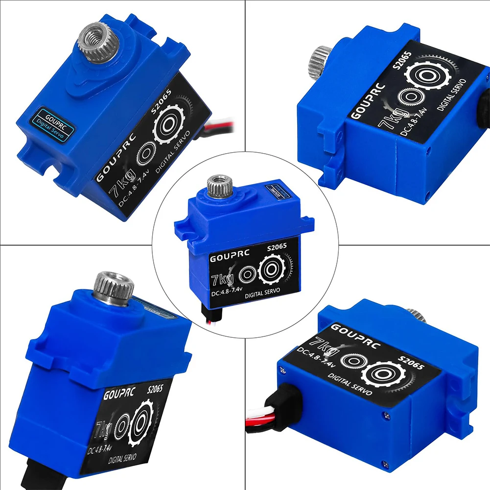 7KG Waterproof RC Digital Micro Servo with Servo Horn Metal Gear Servo Digital Servo for TRX4 TRX6 SCX10 III 1/10 RC Car