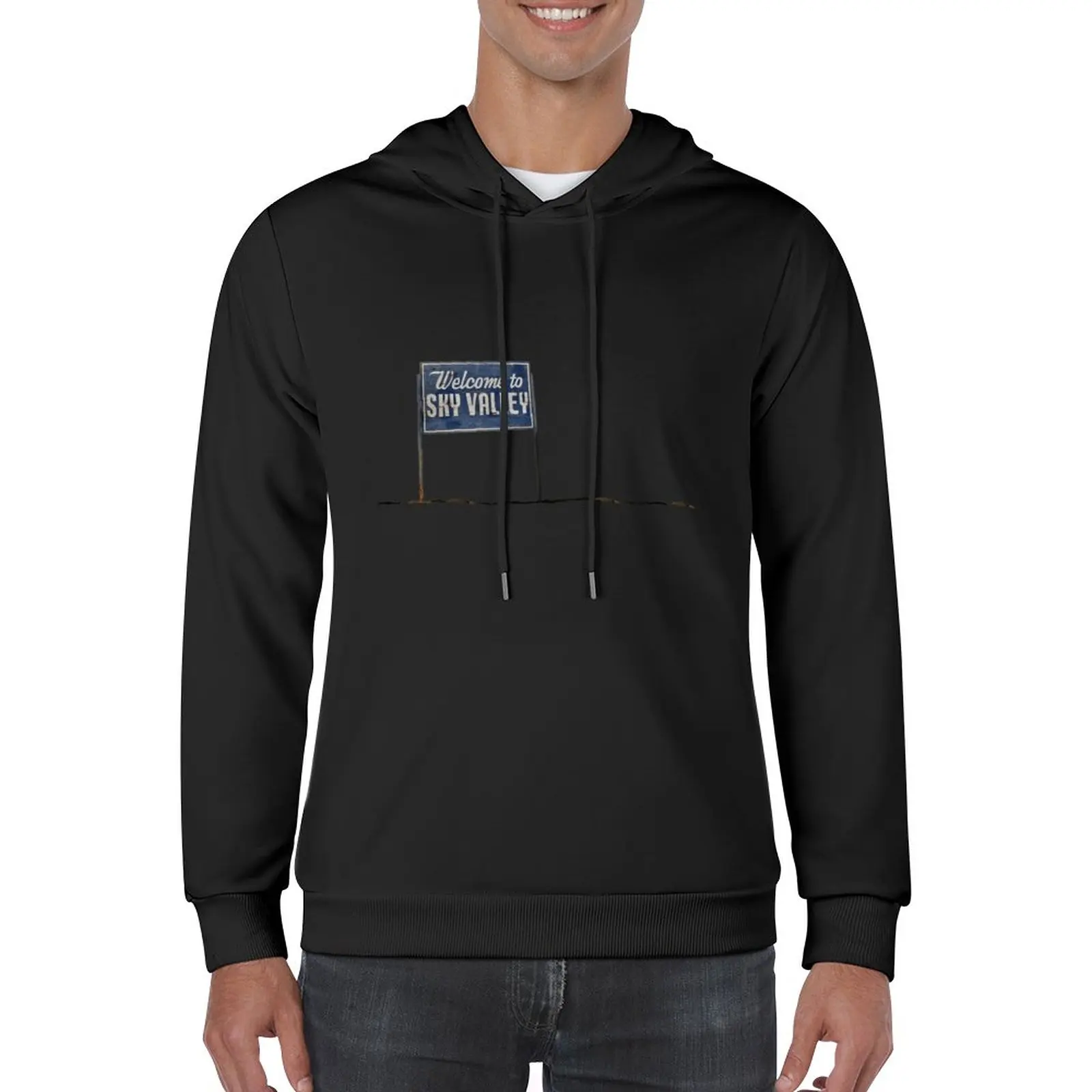 

New Welcome to Sky Valley - sign Pullover Hoodie autumn clothes men clothes anime clothing japanese style mens hoodies
