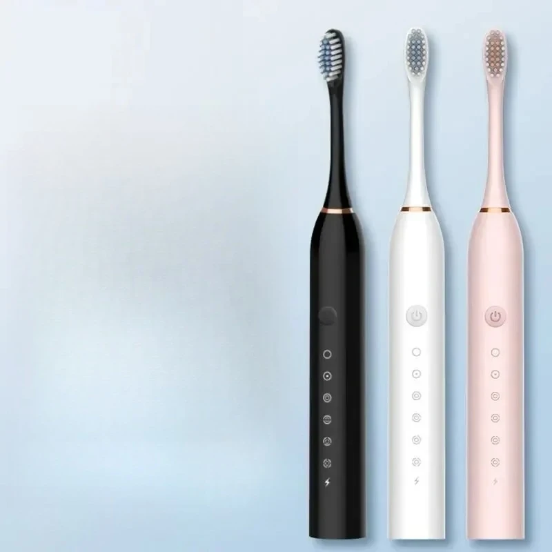 커플 세트 전기 초음파 칫솔 부드러운 칫솔모 USB 충전 방수 성인용 치아 클..