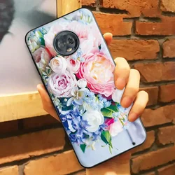 Premium Shockproof Marble Black Silicone Case - Sleek Protective Cover for Moto G6 Play (B0001)
