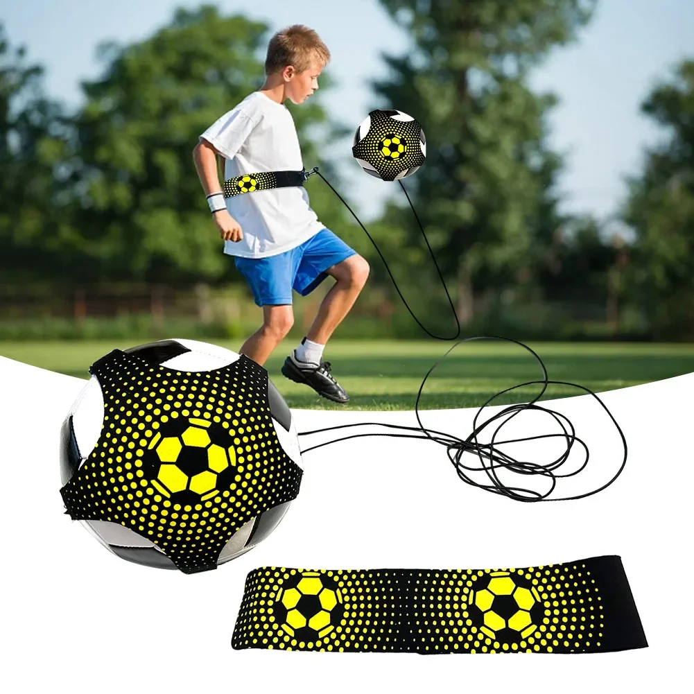 Soccer Ball Juggle Bags Children Auxiliary Circling Belt Kids Football Training Equipment Kick Solo Soccer Trainer Football Kick