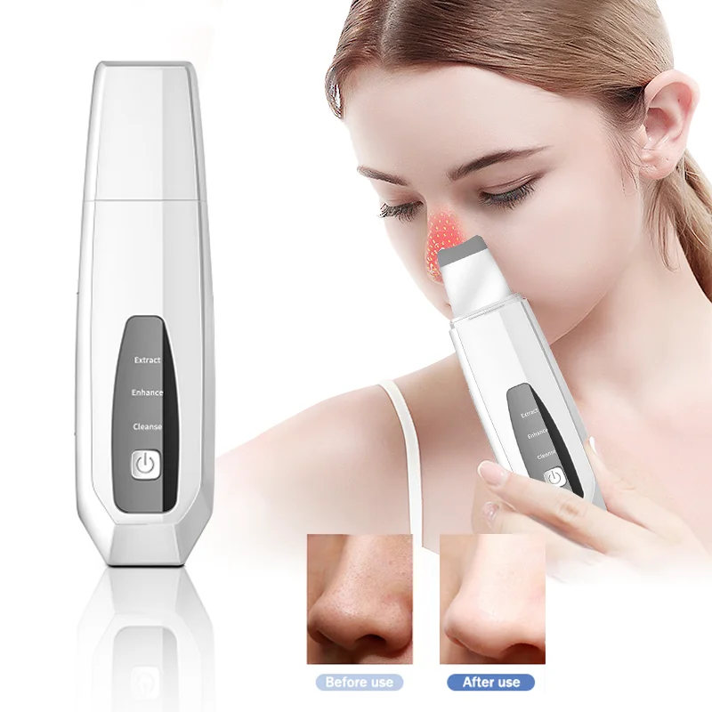 

Ultrasonic Home Use Skin Scrubber Pore Cleaner Facial Ion Shovel Deep Face Cleaning Care Sonic Peeling Device Blackhead Remover