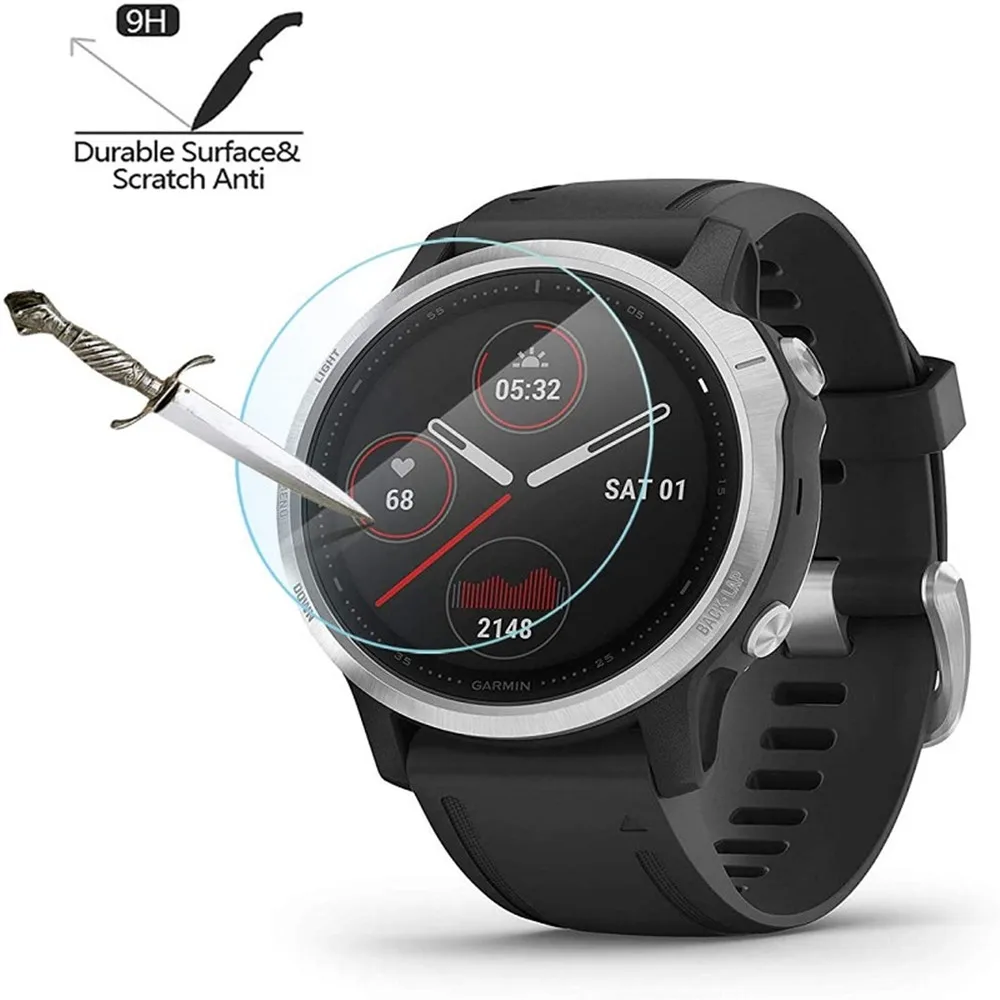 Garmin Fenix ??7 7S 7X 6 6S 6X Pro 5S 5 용 9H 프리미엄 강화 유리 Fenix ??8 7S 7X 유리 용 SmartWatch 화면 보호기 HD 필름