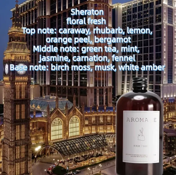 1000ml Burj Al Arab Reed Diffuser Oil Hilton Shangri-La Hotel Lasting Aromatherapy Fragrance Replacement Essential Oils for Home