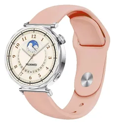 Silicone Sport Strap for Smartwatches - Multiple Sizes Available (Flesh pink)