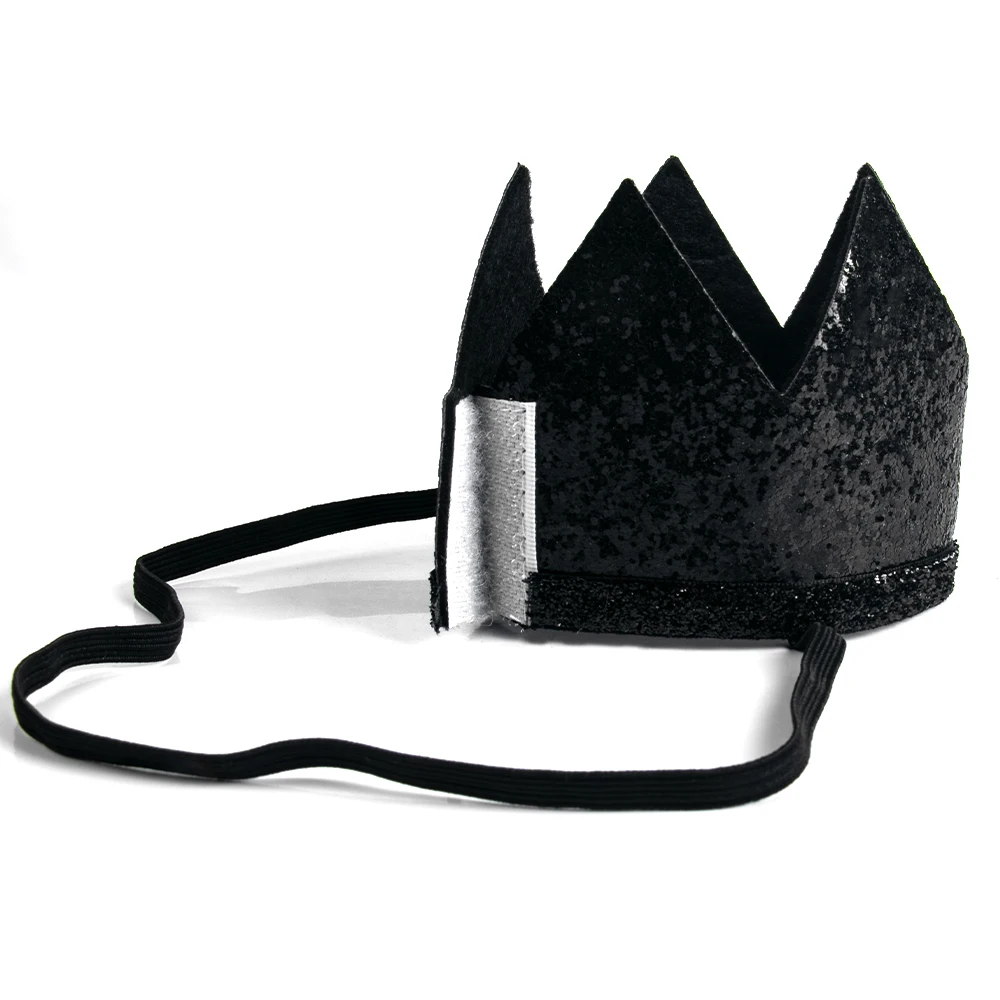 1pcs 30 40 50 60 Year Old Crown Hat Black Birthday Headband Anniversary Adult 30th 40th 50th 60th Birthday Party Decorations