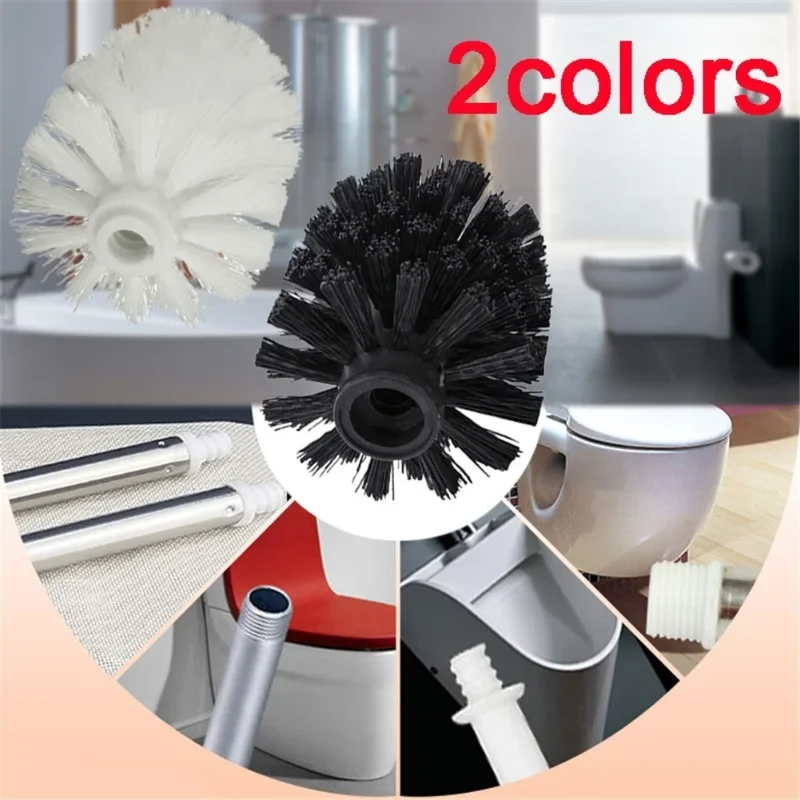Toilet brush set universal replacement toilet brush head holder white black clean spare parts tools toilet brush home bathroom accessories bathroom accessories toilet brush holder