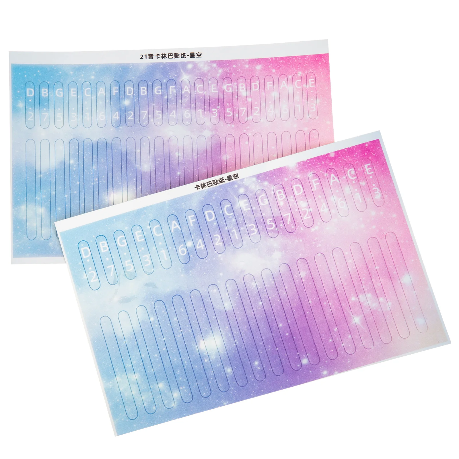 2 Pcs Sunglasses Kalimba Piano Sticker Keyboards Thumb Pvc Note for Beginner Decal