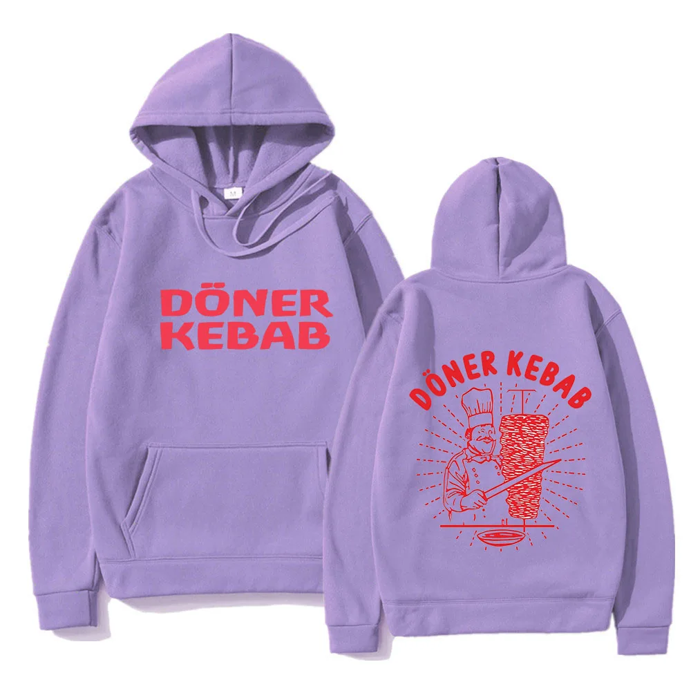 2023 Doner Kebab Hoodie Funny Hooded Sweatshirt Men's Vintage Long Sleeve Fleece Hoodies Oversized Harajuku Streetwear Unisex