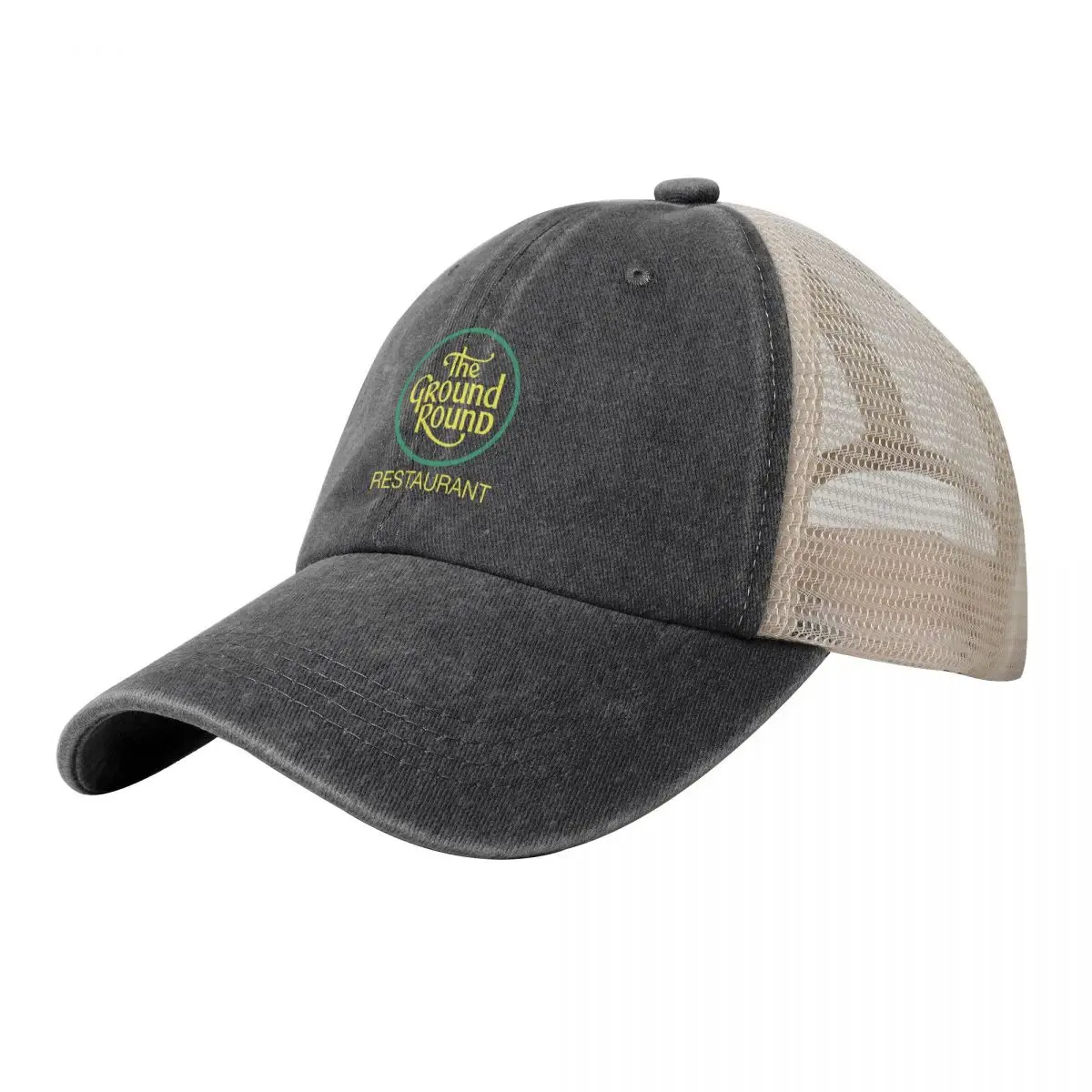 

The Ground Round Baseball Cap Snap Back Hat Golf Hat Man Boy Child Women's