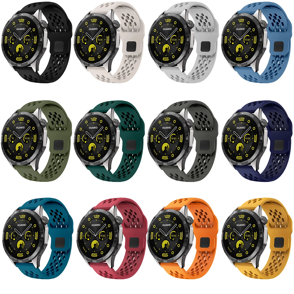 Premium Sports Silicone Watch Band - 22mm Strap