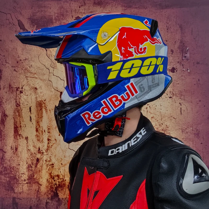 fox red bull motocross helmet