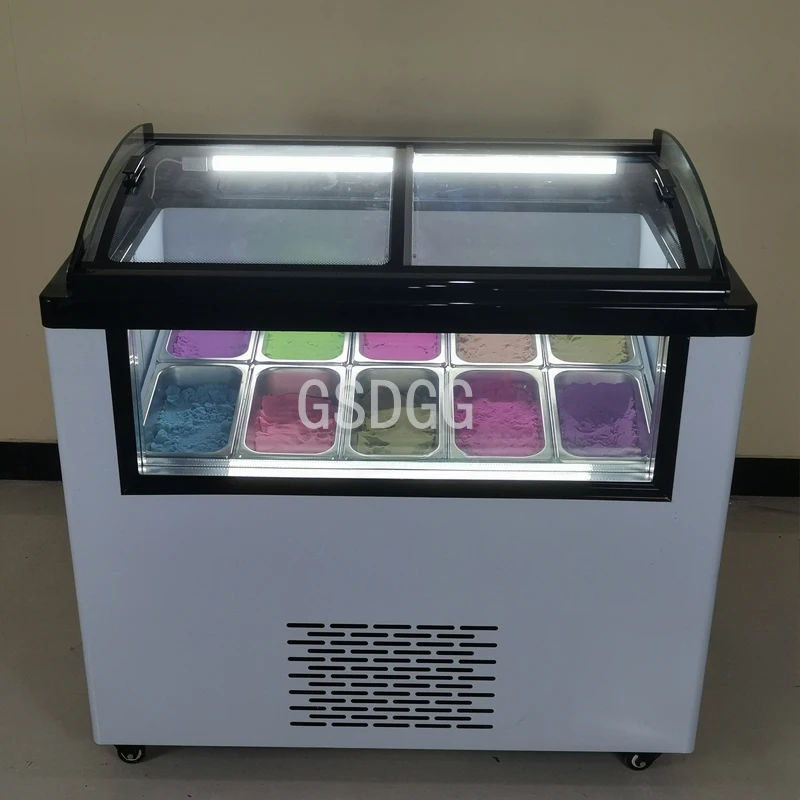 خزانة تبريد عرض الآيس كريم GSDGG فريزر كيك