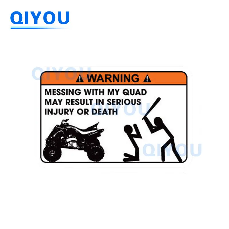 

Personalized MISSING WITH MY QUAD MAY RESULT IN SERIOUS INJURY OR DEATH Car Stickers for PVC Decal Used for Car Body Windshield