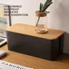 1 PC Wire Storage Box Power Plug Board Wire Boxes Socket Data Cable Junction Box Plastic Storage Box with Bamboo 5