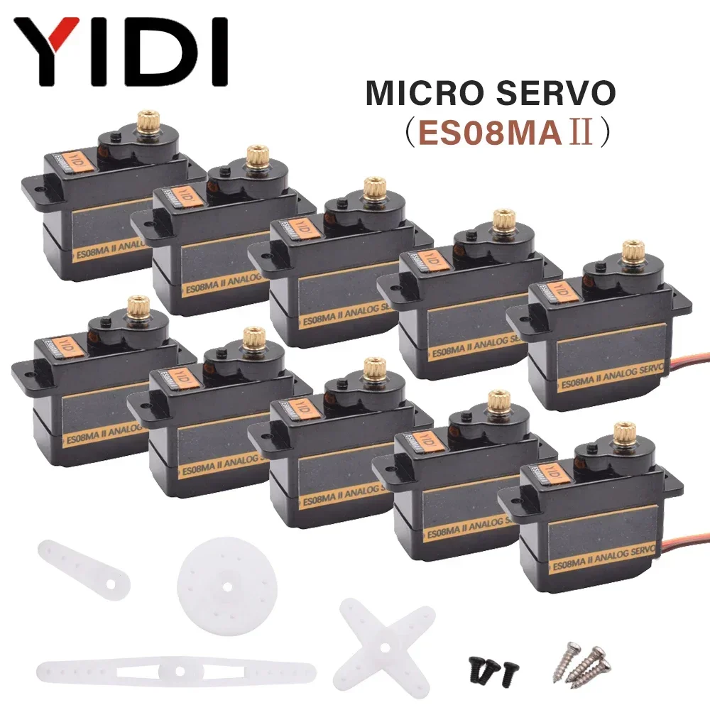 ii Es08maii Micro Metal Servomotor de Engrenagem Analógico rc Arduino Servo Motor Faça Você Mesmo Brinquedo Carro Barco Helicóptero Avião Robô Peças Es08ma