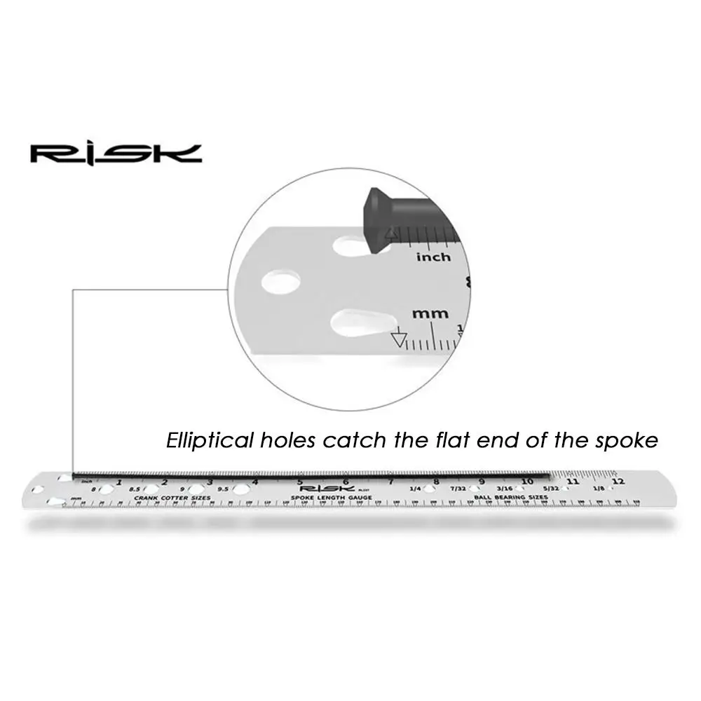 Spoke Length Parts Measuring Ruler Gauge Bike Hub Axle Positioning Measuring Tool RL237 RISK Bicycle Spoke Tool bicycle parts bicycle spokes