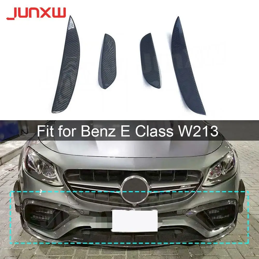 

4 шт./комплект, декоративные плавники для переднего бампера Mercedes Benz E Class W213 E63 AMG 2017-2019