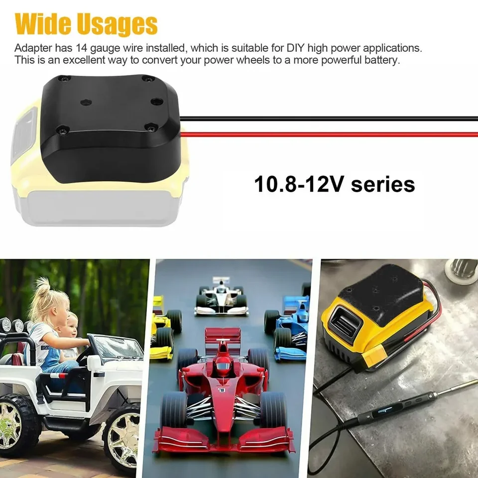 Adaptador Convertidor Para Batería Dewalt 20V MAX – Alimenta Juguetes De Coche RC U Otros Dispositivos