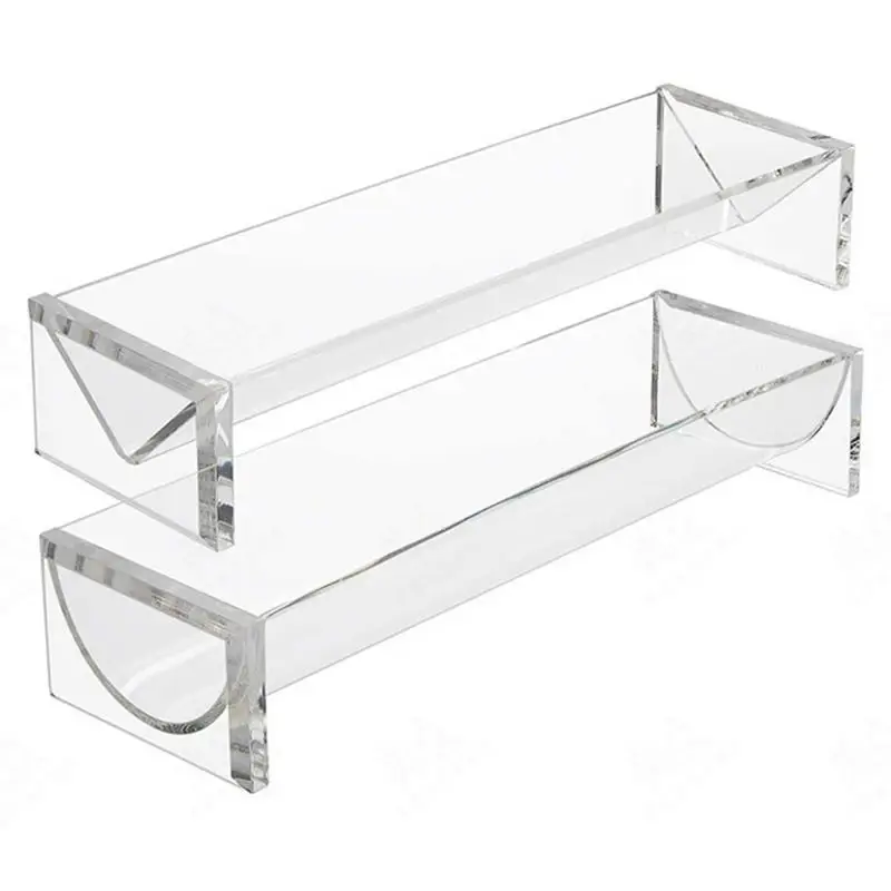 Clear Acrylic Rectangular Cracker Tray Holder Biscuit Serving Tray Food Display Stands Party Appetizer Serving