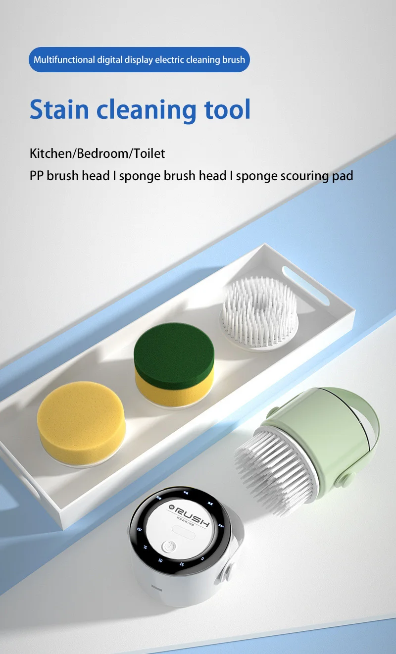 Description Picture 2 of itemMulti-purpose Electric Dishwashing Brush Wireless Handheld Home Kitchen And Bathroom Multi-function Enlarged Area Cleaning Brush