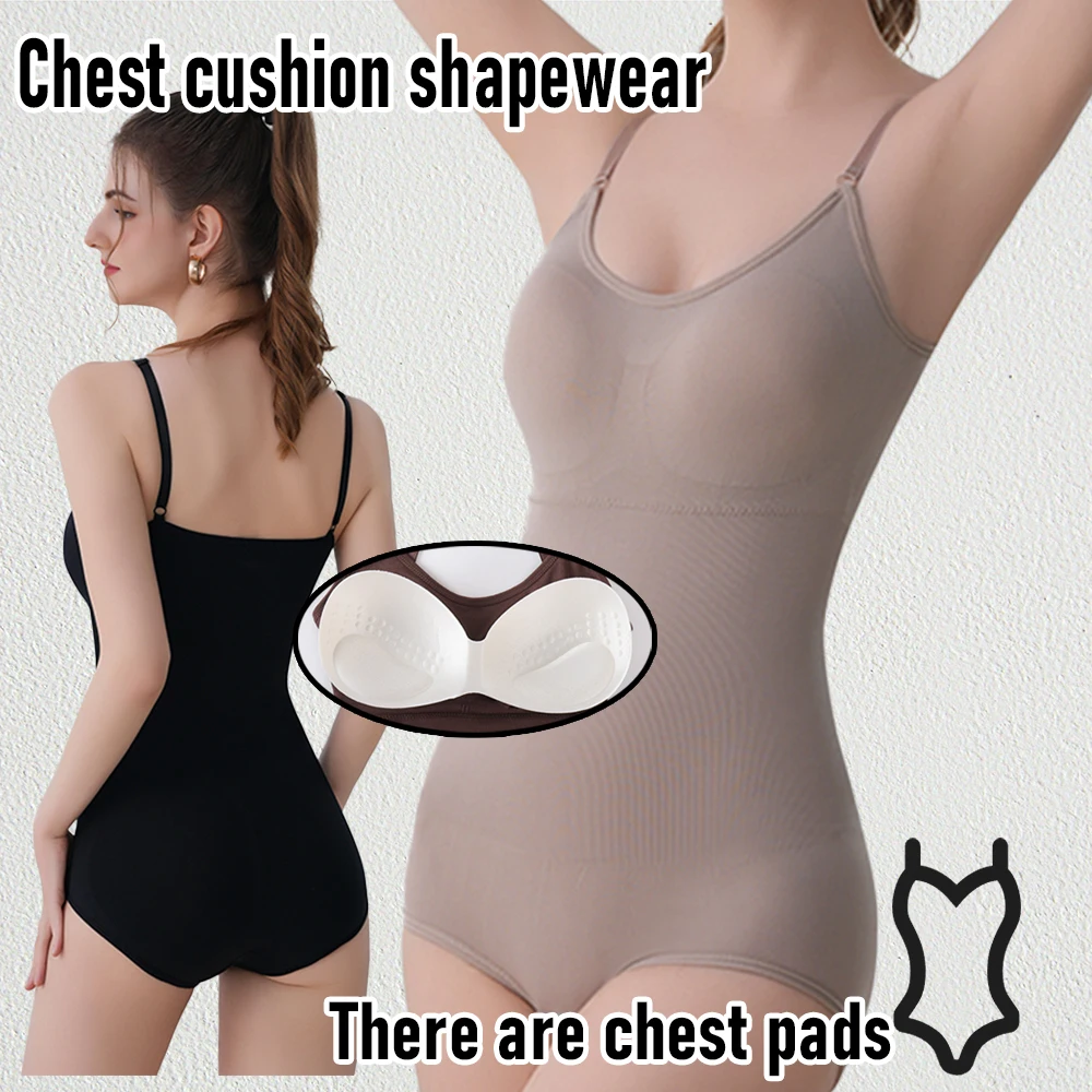Shapewear Bodysuit For Tummy Control Women Hooks Crotch Body Shaper Stree Jumpsuit With Bras Abdomen Control_voghion.com
