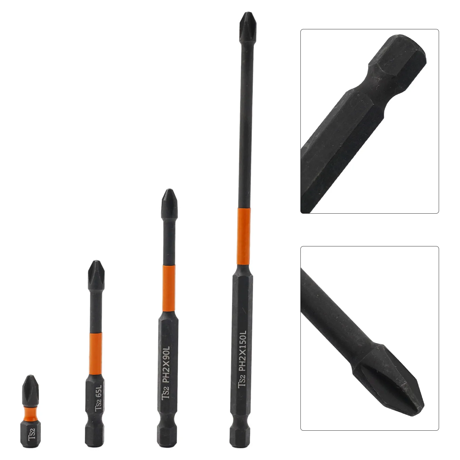

Heavy Duty Magnetic Alloy Steel PH2 Screwdriver Bit Set with Impact Resistance and Increased Length for Torque Absorption