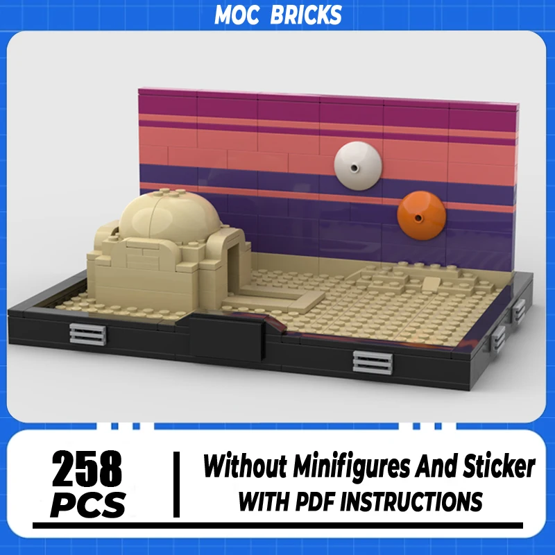 

Star Movie Moc Building Blocks Desert Sunset Diorama Model Technology Bricks DIY Assembly Construction Toys Holiday Gifts