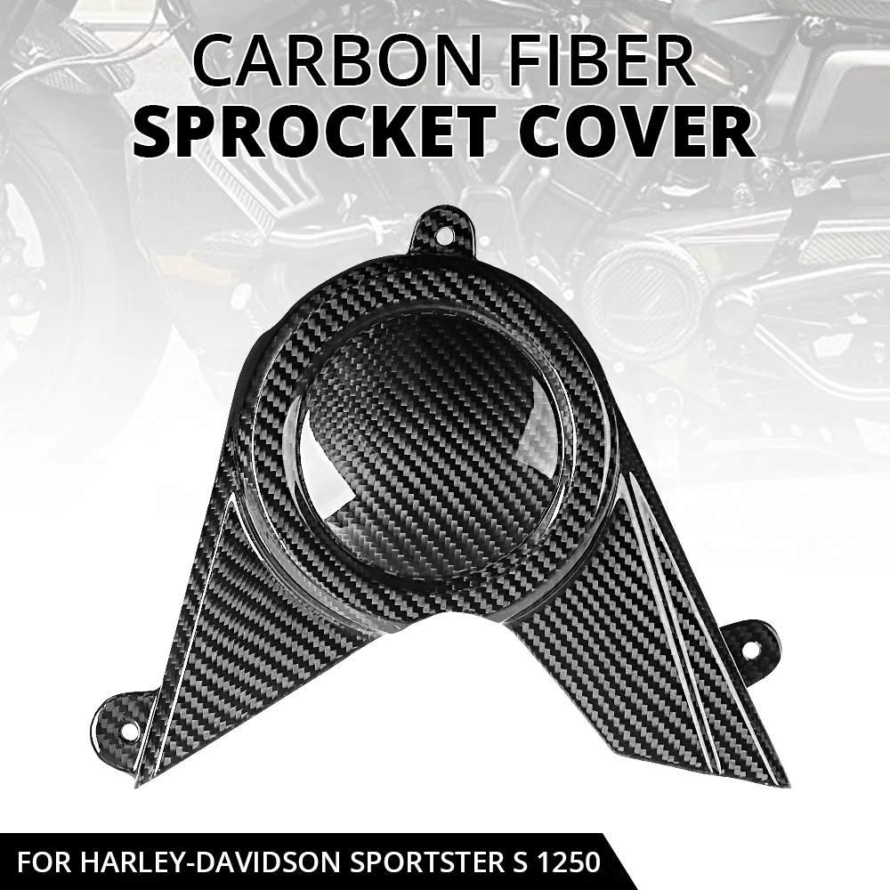 

For Harley Sportster S 1250 RH1250S 2021 2022 2023 Motorcycle Carbon Fiber Sprocket Cover Chain Case Cover