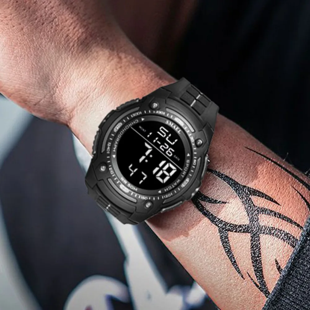 2024 New Men Digital Watch Outdoor Sports Waterproof Multi-functional Fashion Men's Electronic Watches Relógio Digital Masculino