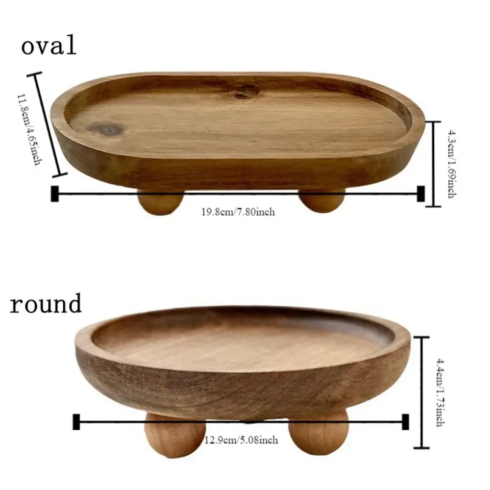 Elegant Wooden Oval Tray,Dessert/Candle/Key Storage - Perfect Gift for Any Occasion 6