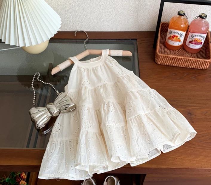 

Wm60101 New Summer White Casual Fashion Princess Dress Vacation Dress