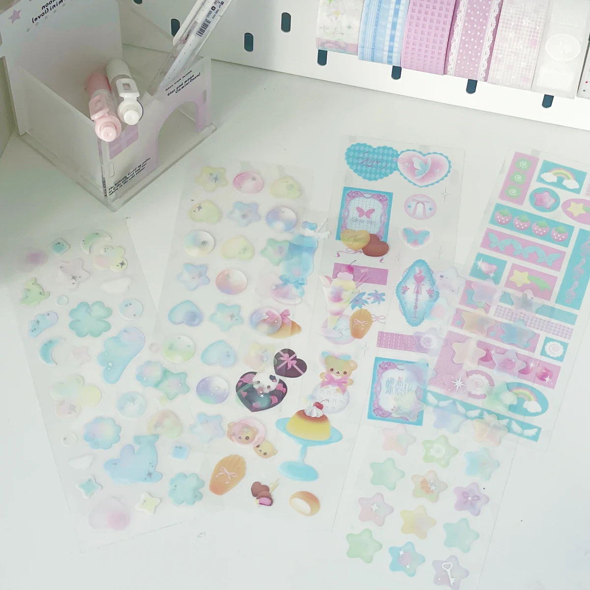 Charming Silver Bubble Deco Stickers for Scrapbooking and Journaling Decor
