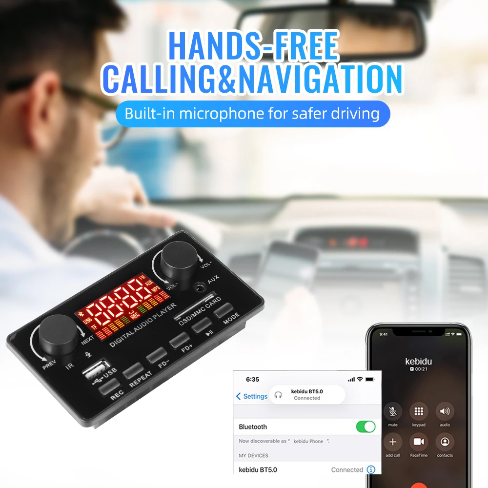 Title 8, 40W 12V Bluetooth 5.0 Audio Scheda amplificator...