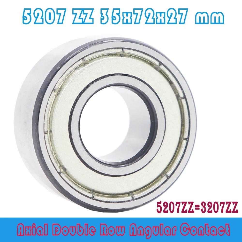 

5207 ZZ Bearing 35 x 72 x 27 mm ( 1 PC ) Axial Double Row Angular Contact 5207ZZ 3207 ZZ 3056207 Ball Bearings