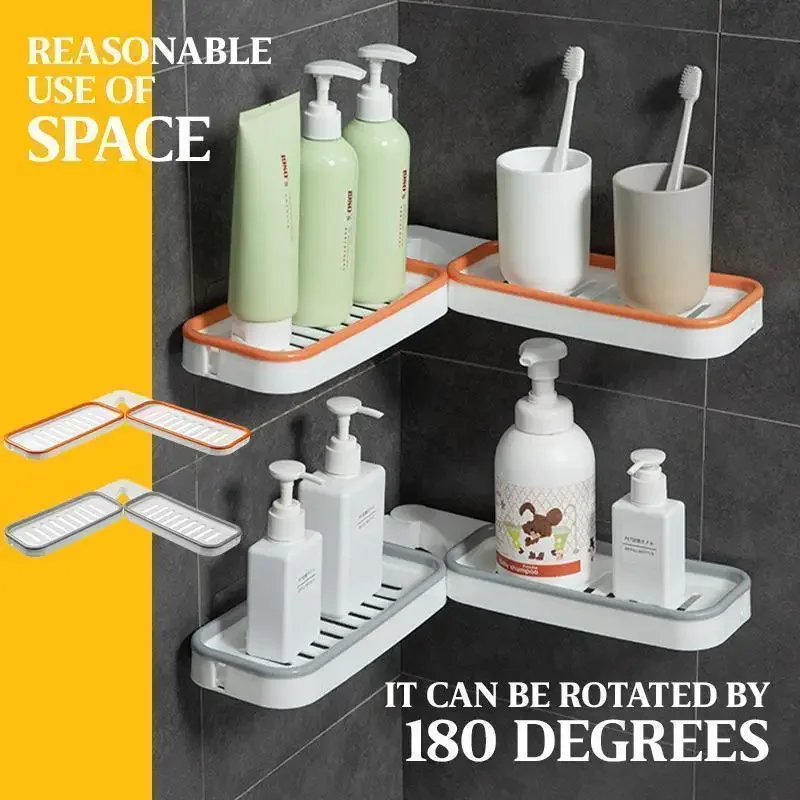 

Shampoo Storage Rack Holder with Suction Cup Bathroom Shelves Bathroom Accessories Dropshipping Bathroom Corner Punch-Free Rack