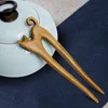 Cat Hairpin Wood Fork Stick Chinese Barrettes Japanese Decor Chopstick Girl Hanfu French Carved 3