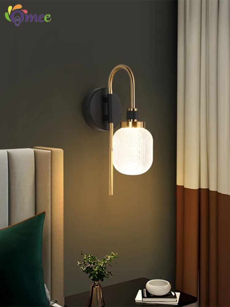 Modern Simple LED Indoor Wall Lamps Bedroom Bedside Light Aisle Corridor Lighting Living Room Sconce Lamp Acrylic Wall Lights