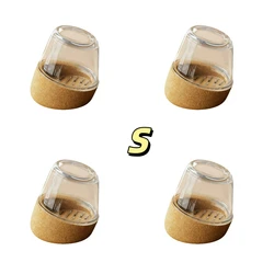 Enhanced Round Chair Leg Caps with Anti - slip Felt Pads for Noise Reduction and Floor Protection (4PCS S)